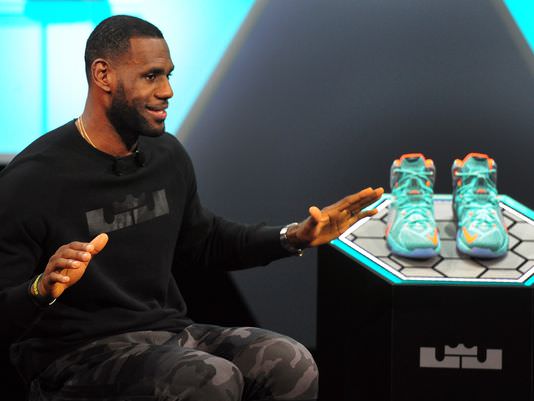 LeBron James with Nike LeBron 12