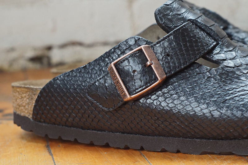 Black Python Birkenstock Boston 3