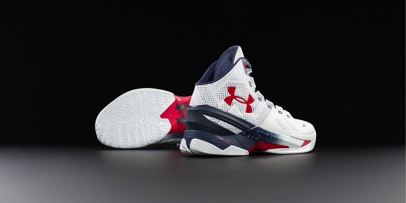 Under Armour Curry Two Red White Blue