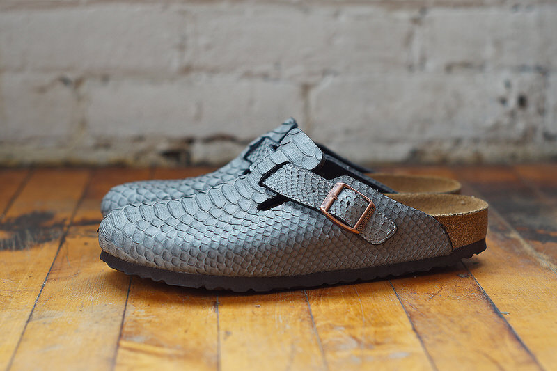 Grey Python Birkenstock Boston