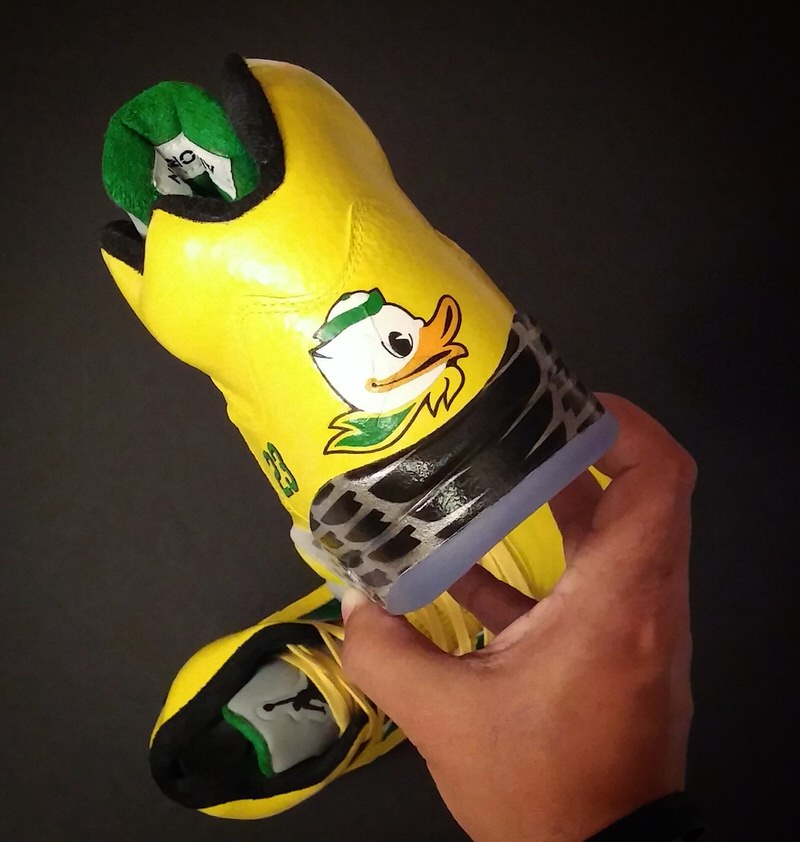 Air Jordan 5 "Oregon" Custom by SoleOnCanvas