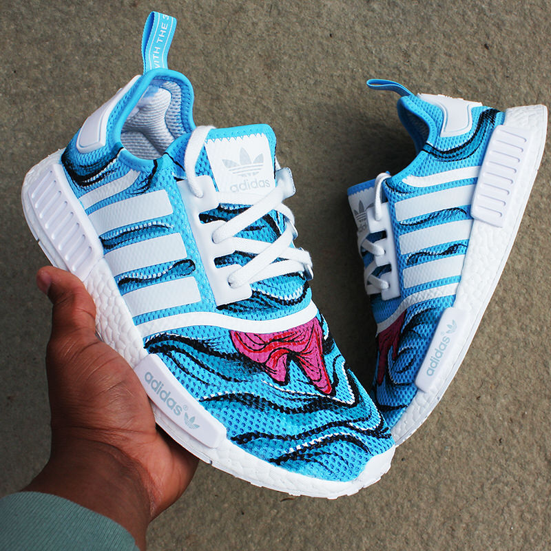 adidas NMD "Aqua Dripped" Custom by Duane Gavins Jr.