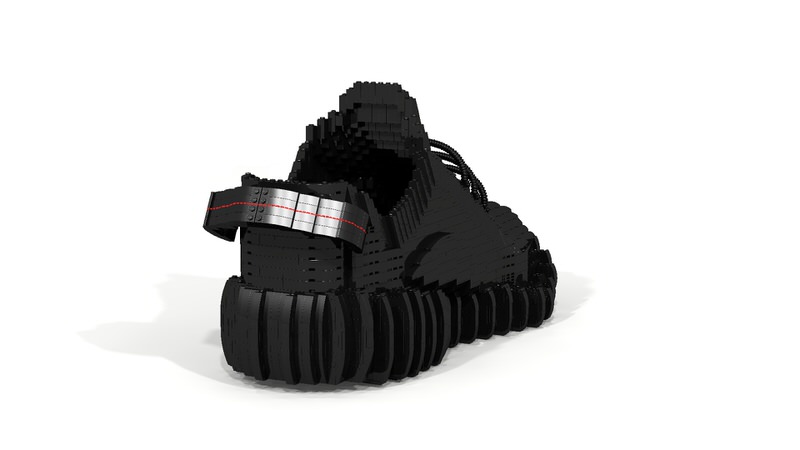 adidas Yeezy Boost 350 "Pirate Black" LEGO Sculpture