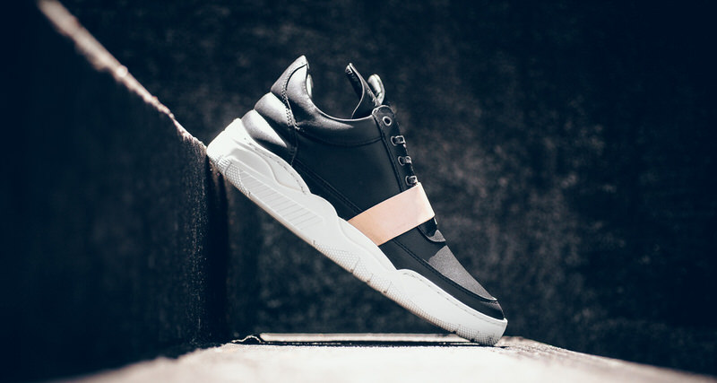 Filling Pieces Low Top Leather Strap "Black"