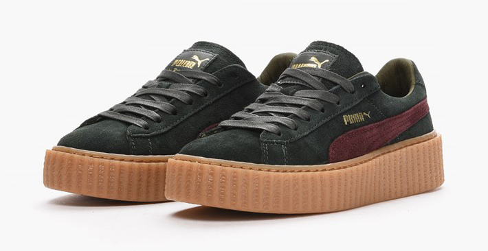 Rihanna x PUMA Suede Creeper Green/Bordeaux