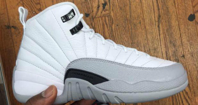 Air Jordan 12 White Grey