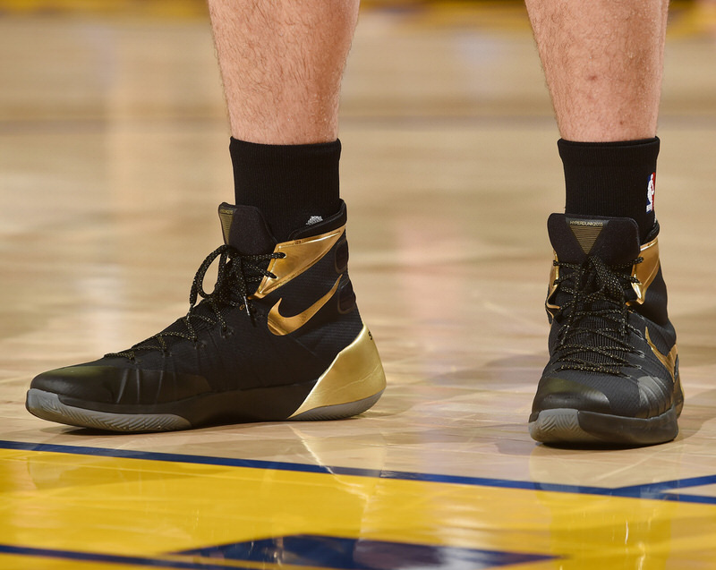 OAKLAND, CA - JUNE 13:  The sneakers of Kevin Love #0 of the Cleveland Cavaliers during the game against the Golden State Warriors in Game Five of the 2016 NBA Finals on June 13, 2016 at ORACLE Arena in Oakland, California. NOTE TO USER: User expressly acknowledges and agrees that, by downloading and/or using this Photograph, user is consenting to the terms and conditions of the Getty Images License Agreement. Mandatory Copyright Notice: Copyright 2016 NBAE (Photo by Andrew D. Bernstein/NBAE via Getty Images)