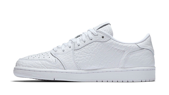 Air Jordan 1 Low No Swoosh Triple White