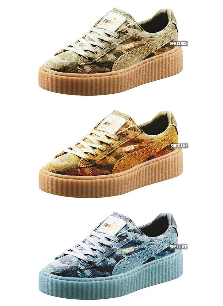 Rihanna x PUMA Suede Creeper Camo