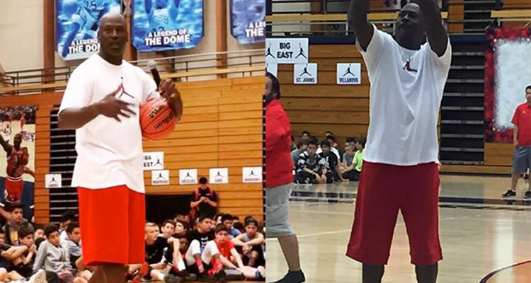 Michael Jordan Debuts All-Red Air Jordan 11 Low at Flight School Camp