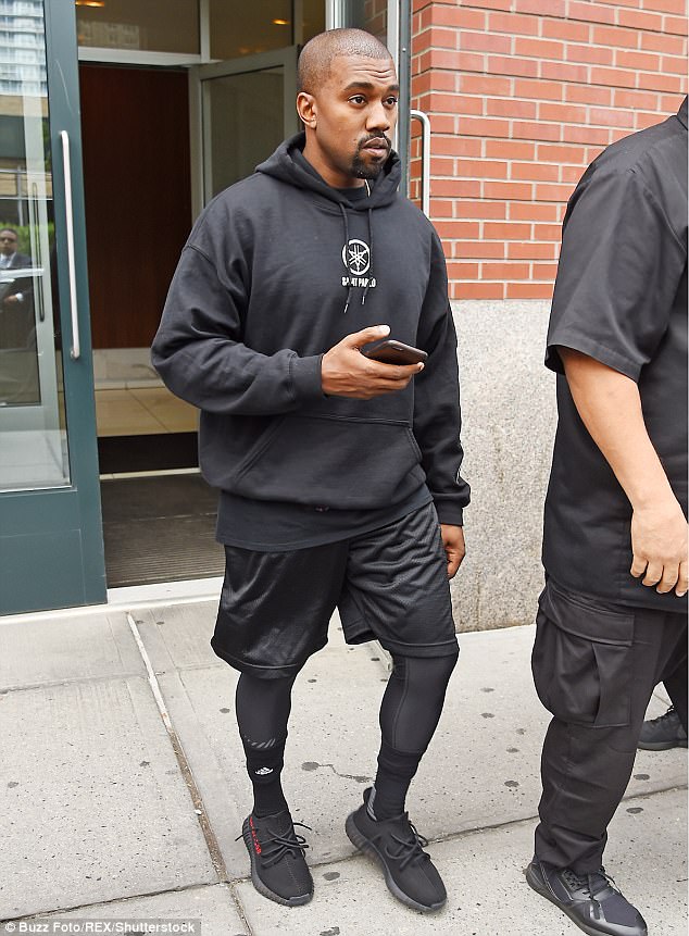 Kanye West in unreleased adidas Yeezy Boost 350