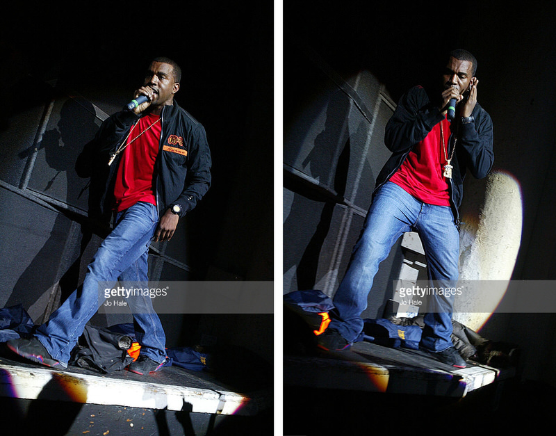 Kanye West in the Air Jordan 7 "Raptor"