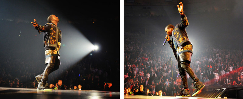 Kanye West in the Nike Air Yeezy 2