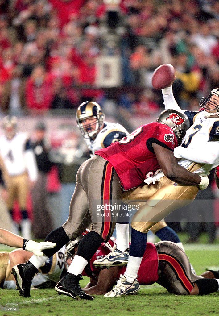 Warren Sapp in his Air Jordan 11 High PE