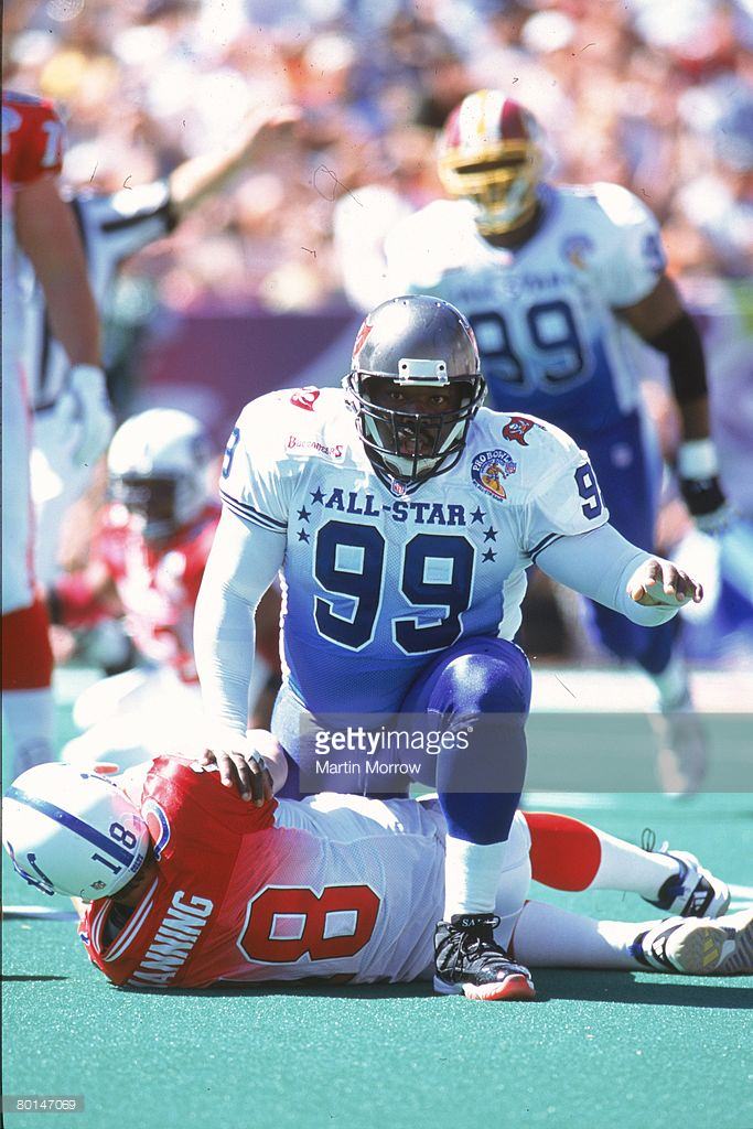 Warren Sapp in his Air Jordan 11 Turf PE