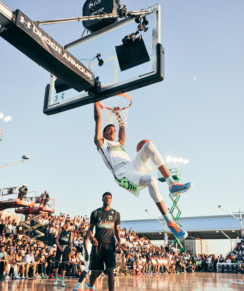 NEW YORK CITY - August 22, 2015: Under Armour Elite 24 game at Pier 2 in Brooklyn New York. (Photo by Joe Martinez/Under Armour)