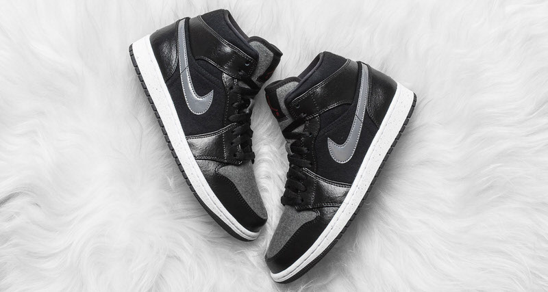 Air Jordan 1 Mid Premium Wool "Black"