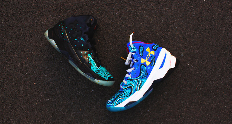 Under Armour Curry 2 "What The Splash" Custom by Dizz Gavins