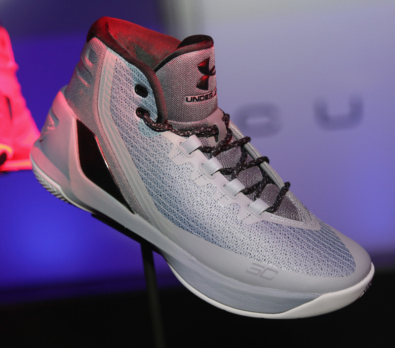 SAN FRANCISCO, CA - OCTOBER 22:  View of The Under Armour Curry 3 during the Under Armour Curry 3 Launch at Skylight Powerhouse on October 22, 2016 in the Bay Area, California.  (Photo by Jerritt Clark/Getty Images for Under Armour)