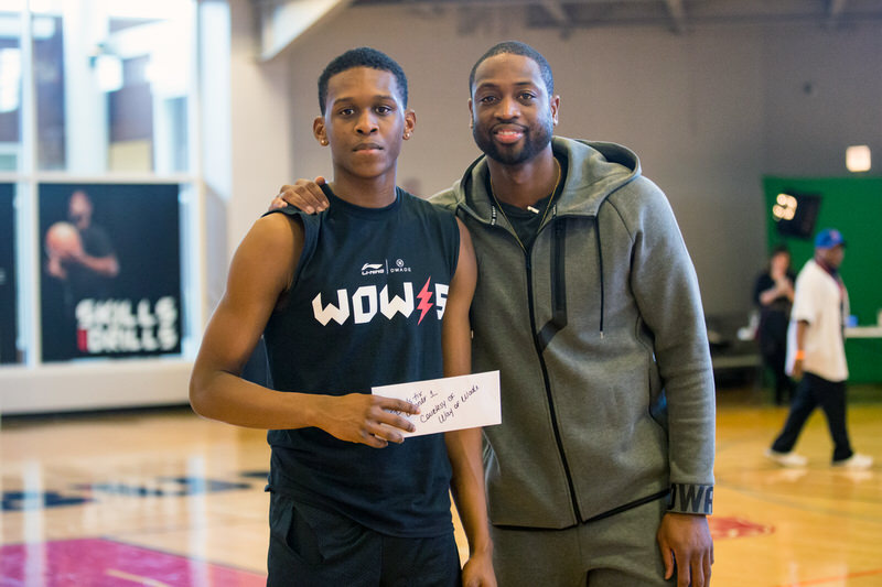 Dwayne Wade with Skills & Drills Challenge Winner