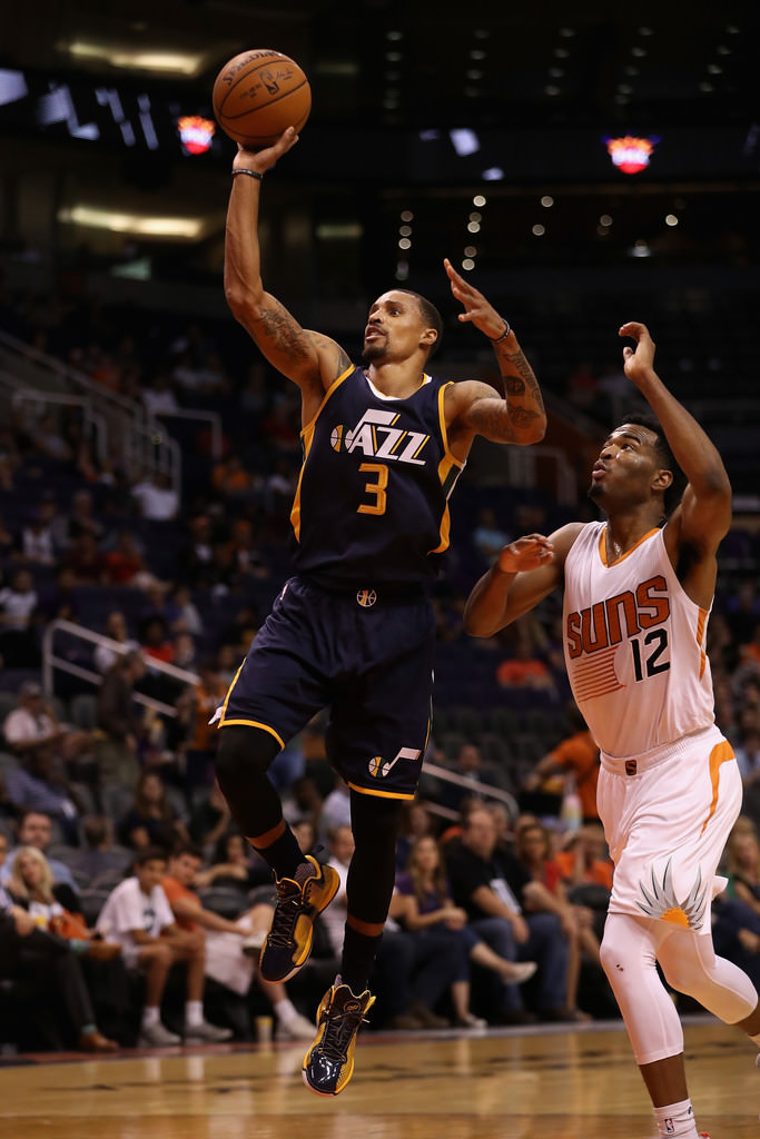 George Hill lays it up in his PEAK PE