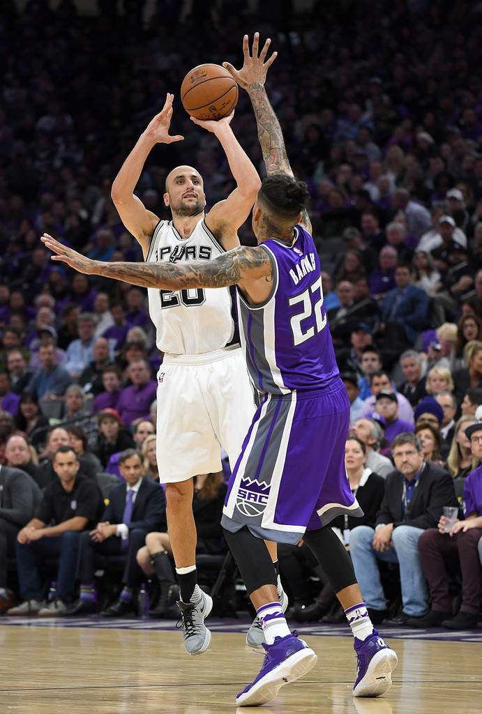 Matt Barnes defends in the adidas D Lillard 2