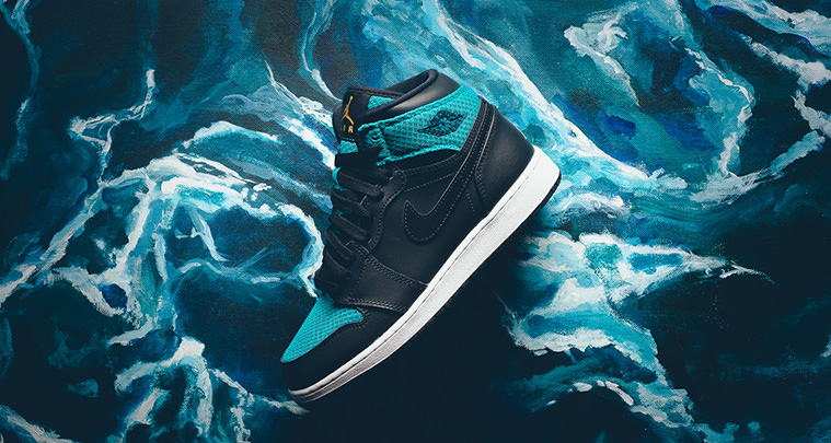 Air Jordan 1 GG Black/Rio Teal