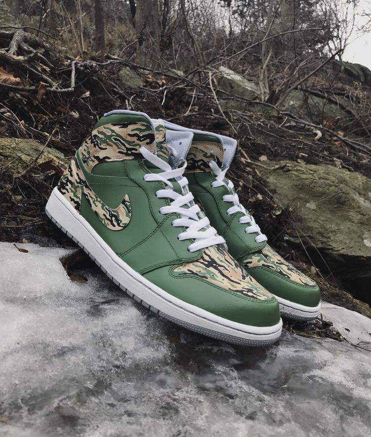 Air Jordan 1 "Tiger Camo" Custom by Fuda Customs