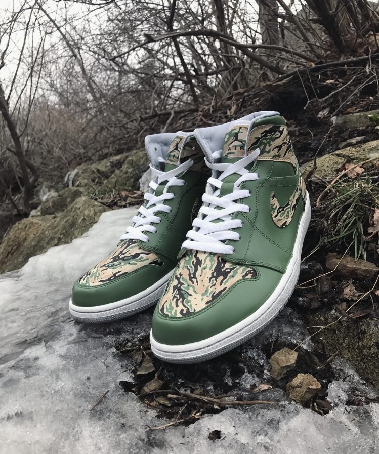 Air Jordan 1 "Tiger Camo" Custom by Fuda Customs