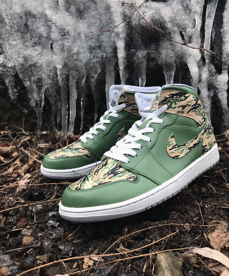 Air Jordan 1 "Tiger Camo" Custom by Fuda Customs