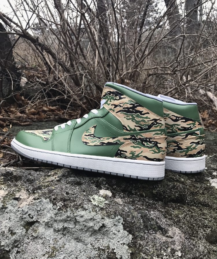 Air Jordan 1 "Tiger Camo" Custom by Fuda Customs