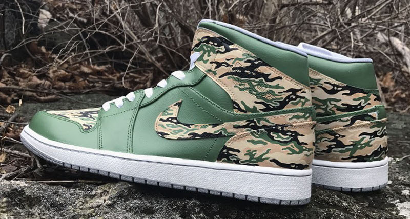 Air Jordan 1 "Tiger Camo" Custom by Fuda Customs