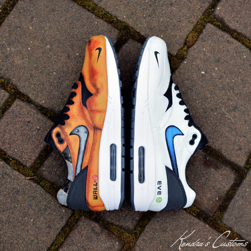 Nike Air Max 1 "Wall-E & Eve" Custom by Kendra's Customs