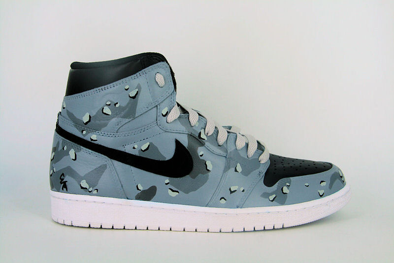 Air Jordan 1 "Grey Desert Camo" Custom by Ecentrik Artistry