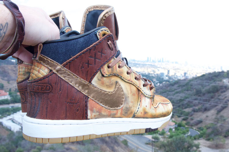 Nike SB Dunk High "Spilt Whiskey" Custom by Kickink Customs & Bespoke IND