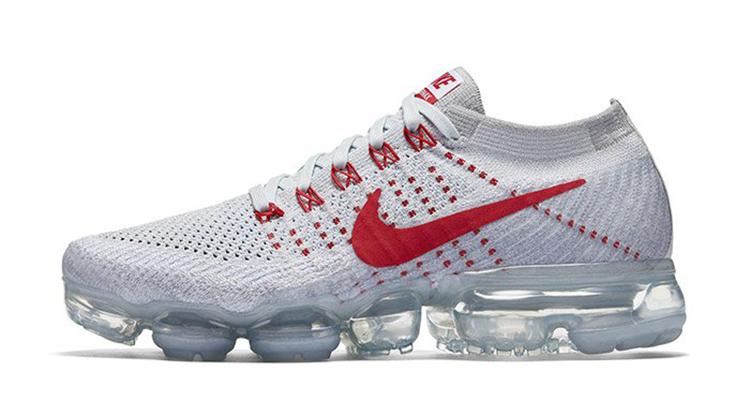 Nike Vapormax Pure Platinum/University Red