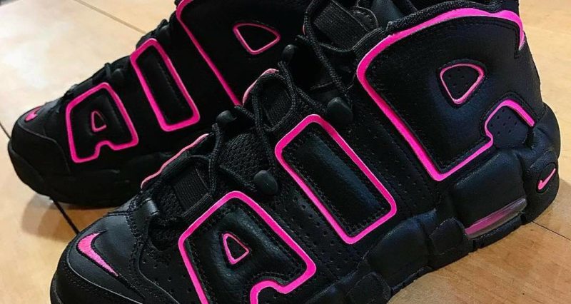 Nike Air More Uptempo GS Black/Pink Blast