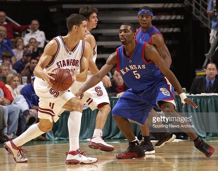 Keith Langford in the Air Jordan 12 "Flu Game"