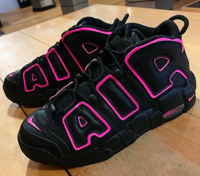 Nike Air More Uptempo GS Black/Pink Blast