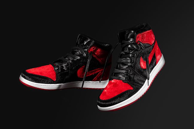 Air Jordan 1 Banned Pony Hair Custom by The Shoe Surgeon