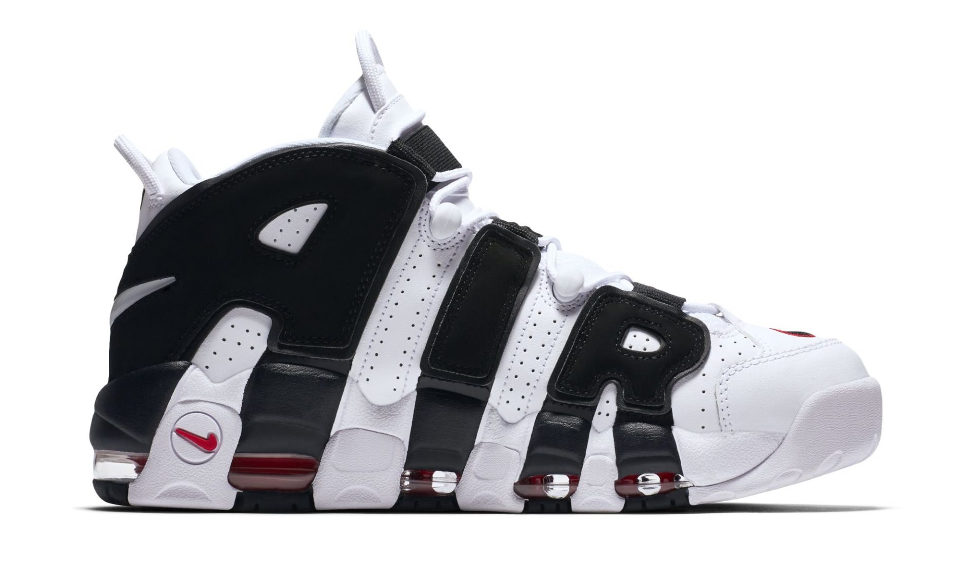 Nike Air More Uptempo White/Black-Red