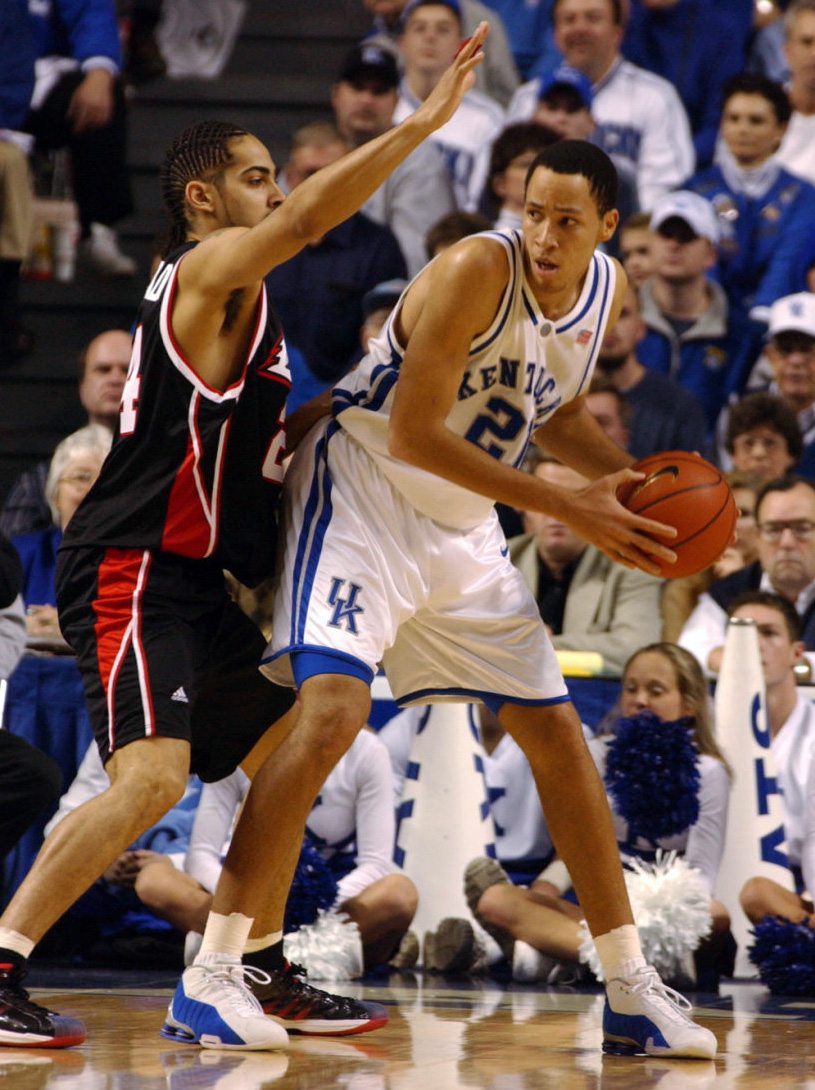 Tayshaun Prince in the Nike Shox BB4 Kentucky PE