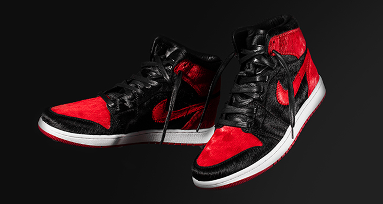 Air Jordan 1 Banned Pony Hair Custom by The Shoe Surgeon