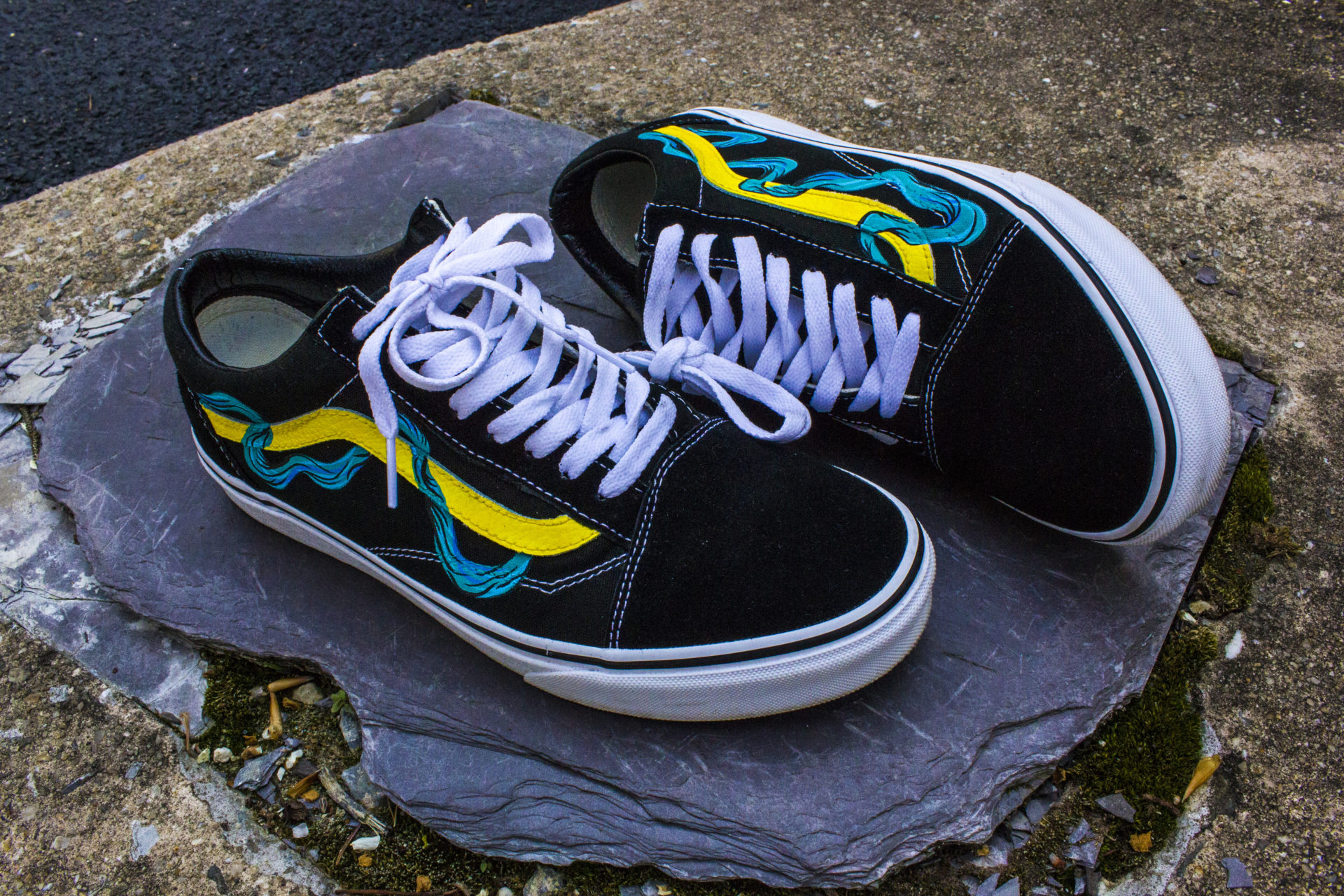 Vans Old Skool "Infinite Dripped" Custom by Dizzuane