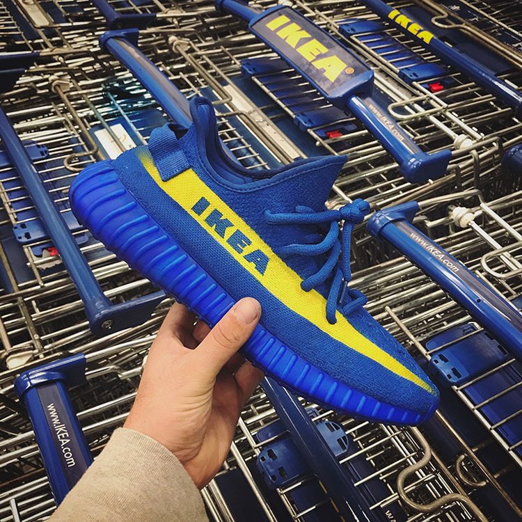 IKEA x Adidas Yeezy Boost 350 V2 custom by Mache