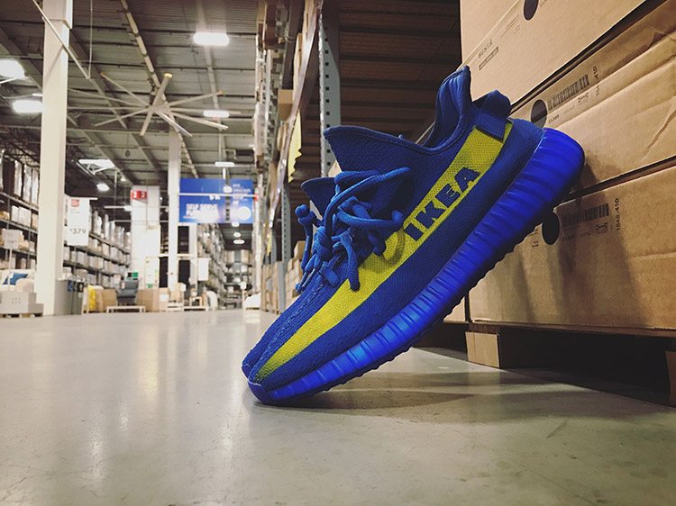 IKEA x Adidas Yeezy Boost 350 V2 custom by Mache