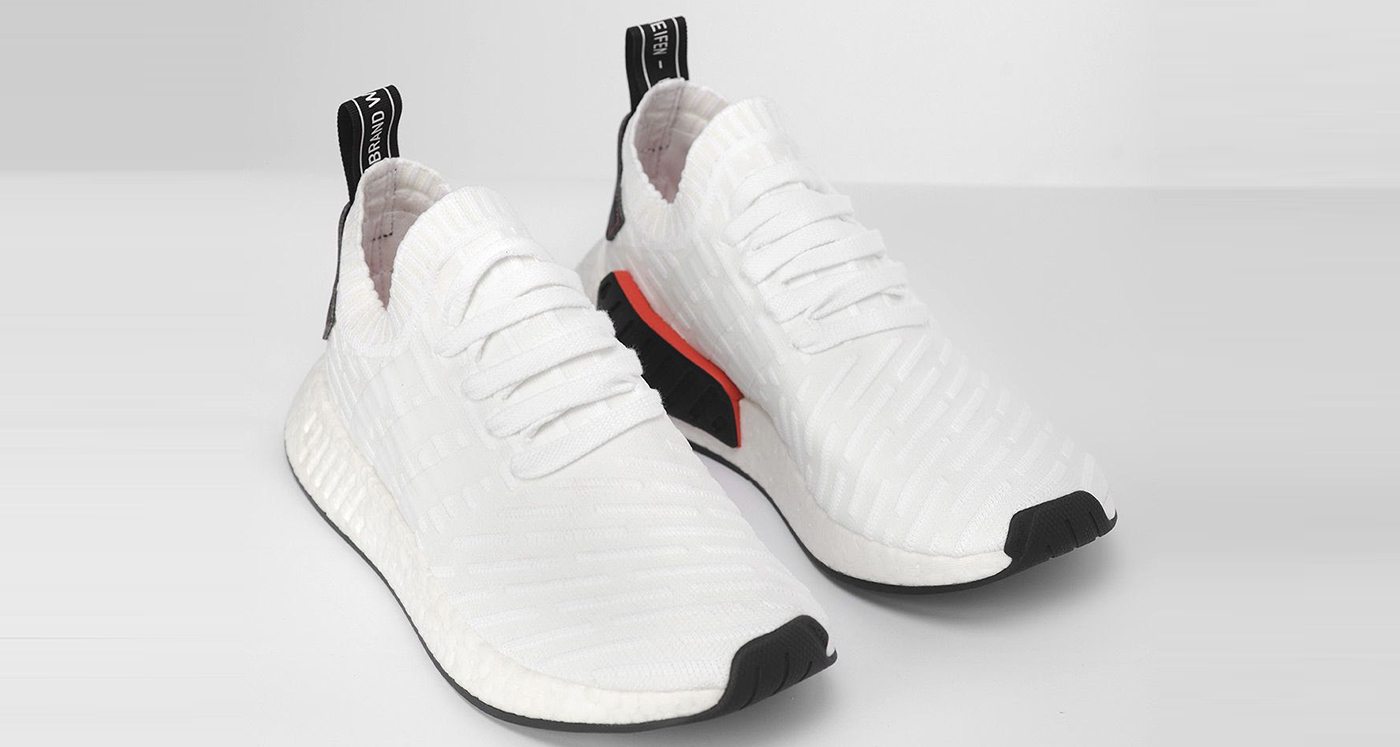 adidas NMD R2 Primeknit White/Black