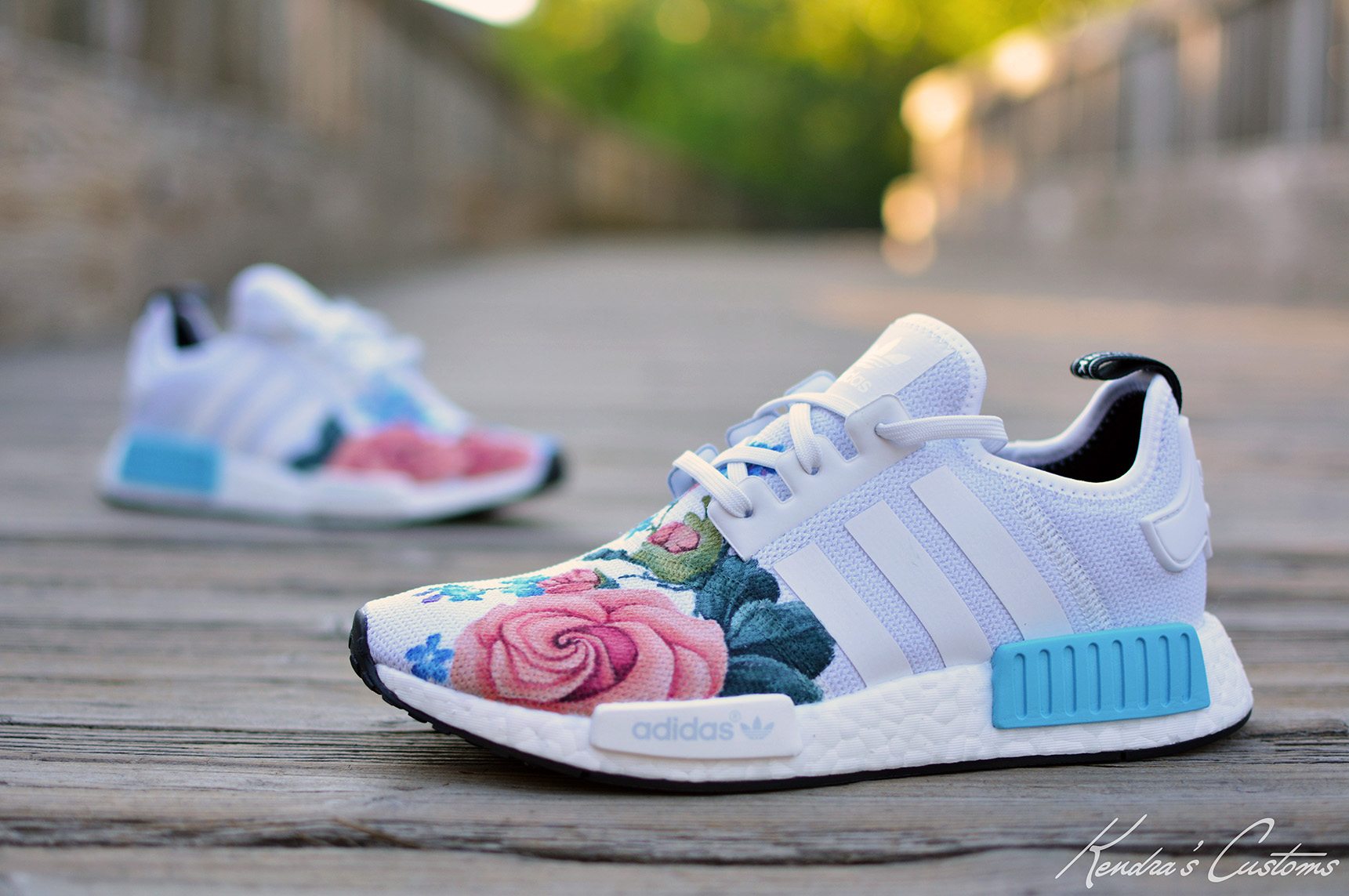 adidas NMD "Grandma's Floral" Custom by Kendra's Customs