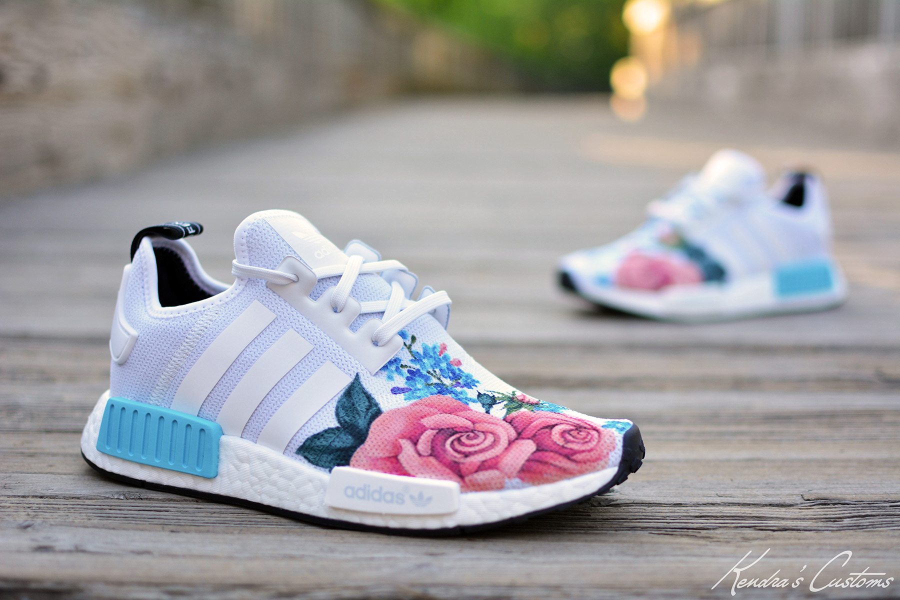 adidas NMD "Grandma's Floral" Custom by Kendra's Customs