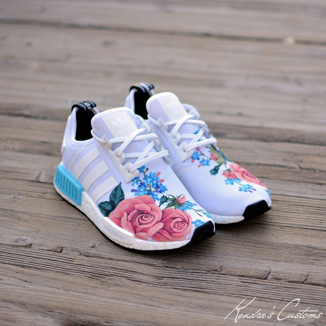 adidas NMD "Grandma's Floral" Custom by Kendra's Customs